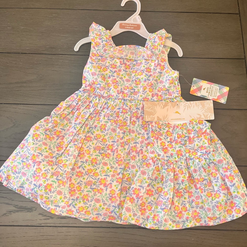 Tommy Bahama two piece set-spring dress and dress for baby doll.